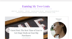 Desktop Screenshot of earningmytwocents.com