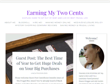 Tablet Screenshot of earningmytwocents.com